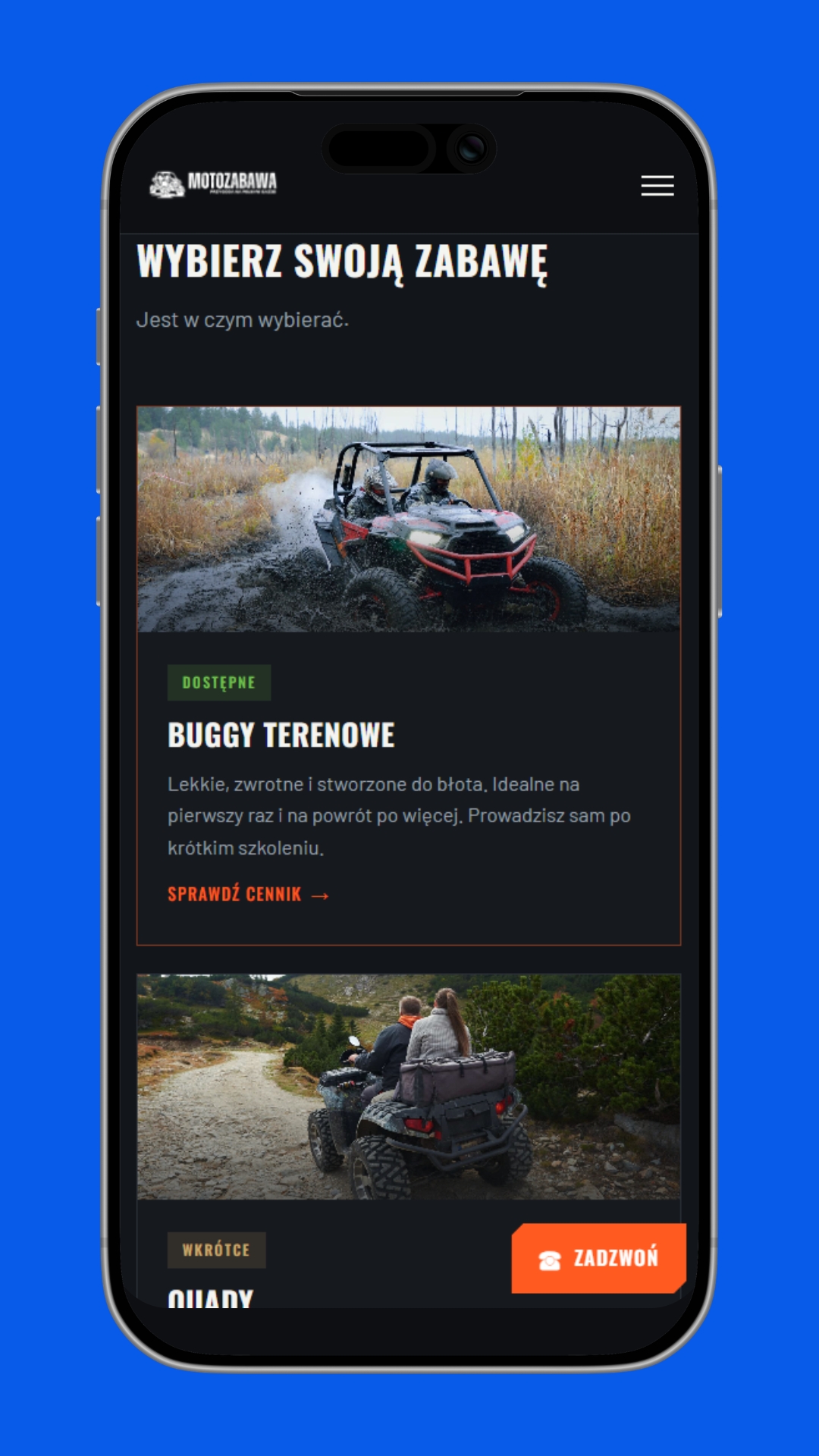 Widok strony Motozabawa